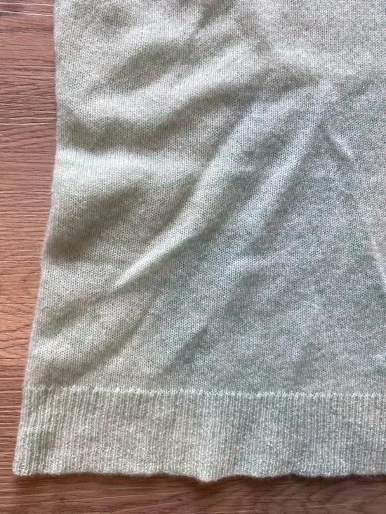 Munrospun 100% Cashmere Mint Green Sleeveless Sweater Vest Top - Picture 5 of 9